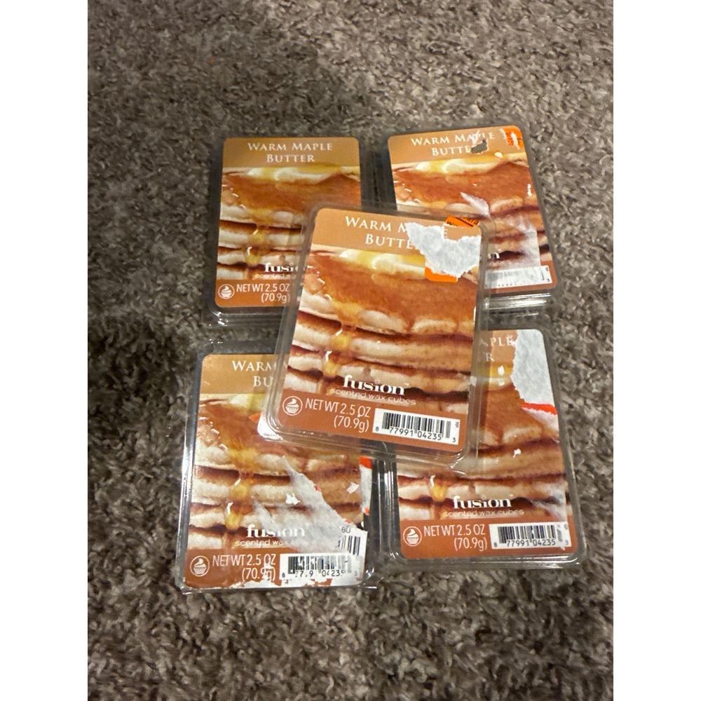 Fusion Warm Maple Butter Scented Wax Cubes 2.5 oz Lot of 5 Wax Melts